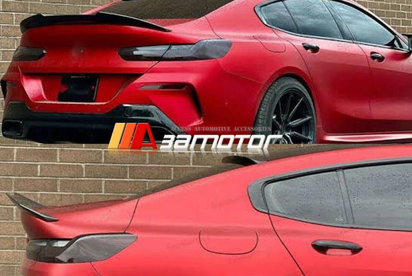 3AMOTOR Pre-Painted Rear Trunk Spoiler Wing PS Style fit for 2020-2024 BMW G16 8-Series Gran Coupe / F93 M8