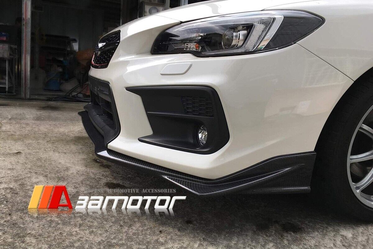 Carbon Fiber Front Bumper Lip Spoiler fit for 2018-2021 Subaru Impreza WRX STI