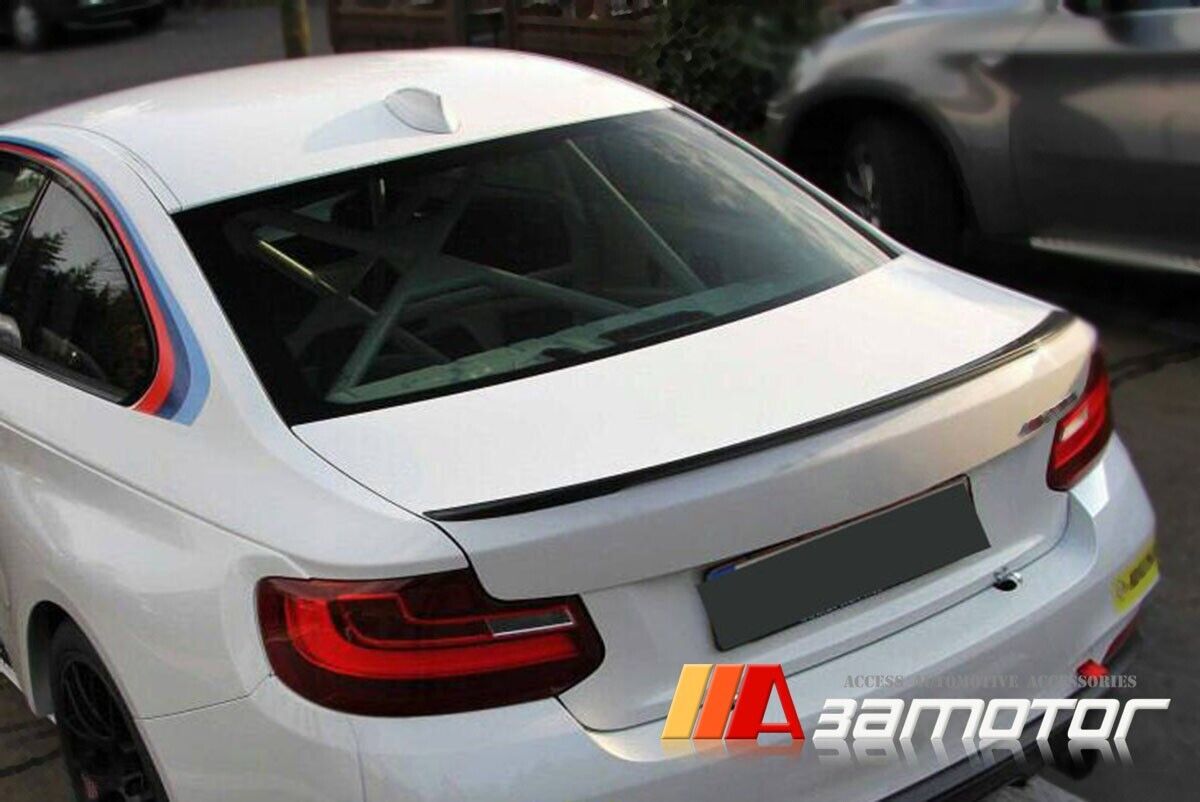 3AMOTOR Pre-Painted Rear Trunk Spoiler Wing MP Style fits 2014-2021 BMW F22 2-Series Coupe / F87 M2