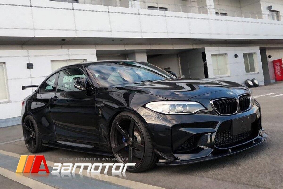 Carbon Fiber Front Bumper Lip Spoiler 3D Style fits 2016-2018 BMW F87 M2 Coupe