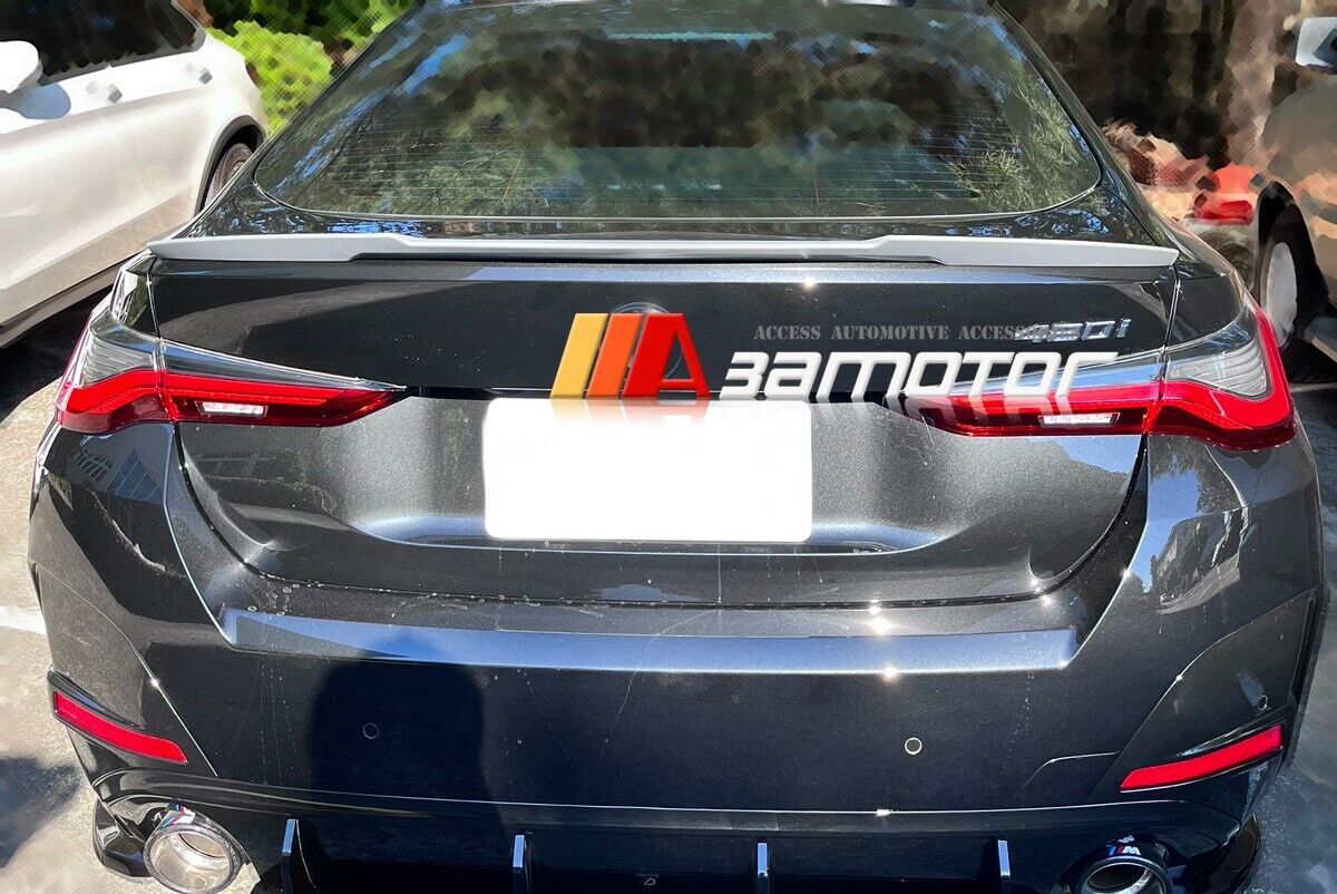 3AMOTOR Pre-Painted Rear Trunk Spoiler Wing M4 Style fit for 2021-2024 BMW G26 4-Series i4 Gran Coupe