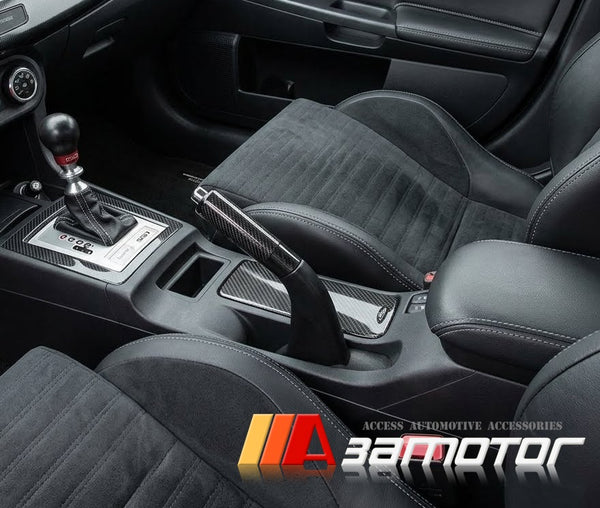 Carbon Fiber Hand Brake E-Brake Handle BLACK fit for Mitsubishi Lancer Evolution X EVO 10
