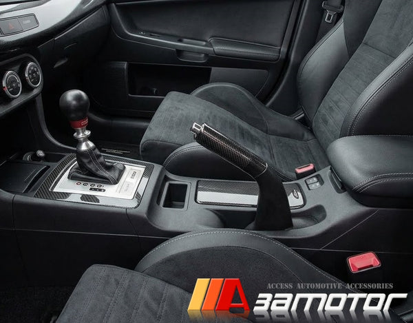 Carbon Fiber Hand Brake E-Brake Handle BLACK fit for Mitsubishi Lancer Evolution X EVO 10