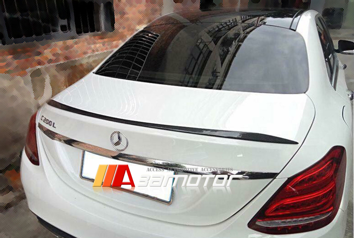 Carbon Fiber Rear Trunk Spoiler Wing fits 2015-2021 Mercedes W205 C-Class Sedan