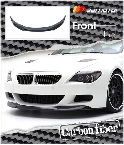Carbon Fiber V Front Bumper Lip Spoiler fit for 2005-2011 BMW E63 M6 / E64 M6