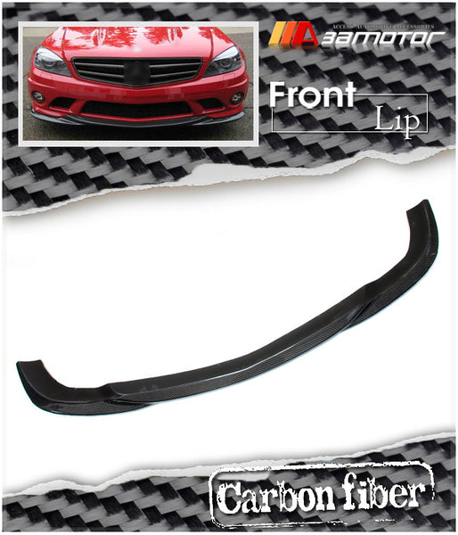 Carbon Fiber GH Front Bumper Lip Spoiler fit for 2008-2011 Mercedes W204 C63 Pre-Facelift AMG