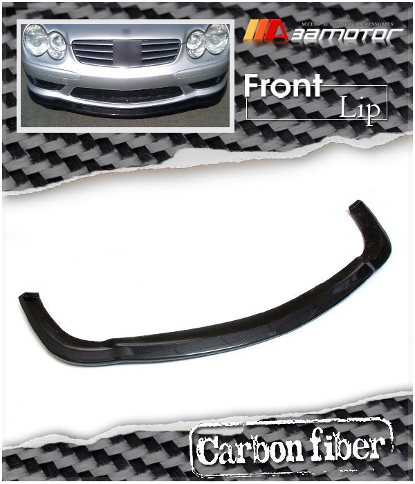 Carbon Fiber Front Bumper Lip Spoiler fit for 2003-2008 Mercedes R230 SL55 / SL63 AMG