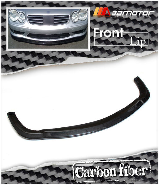 Carbon Fiber Front Bumper Lip Spoiler fit for 2003-2008 Mercedes R230 SL55 / SL63 AMG