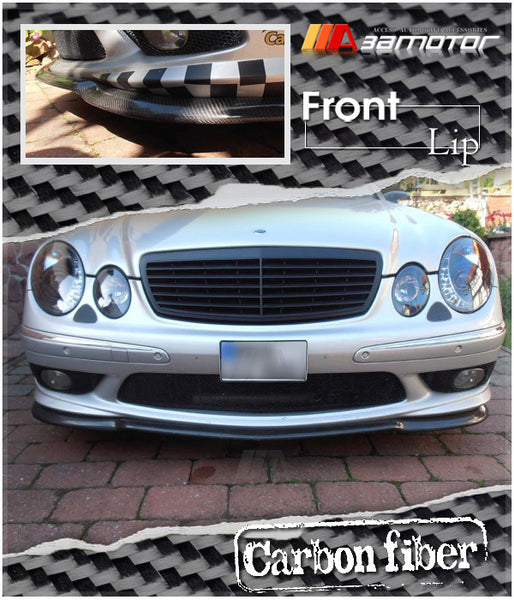 Carbon Fiber Front Bumper Lip Spoiler fit for 2003-2006 Mercedes W211 E-Class AMG