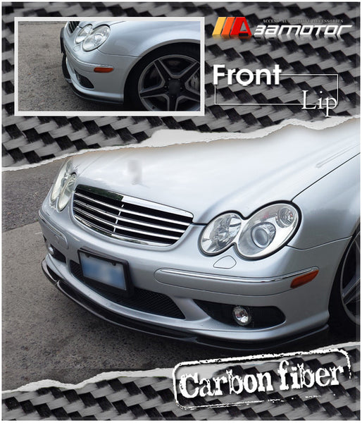 Carbon Fiber Front Bumper Lip Spoiler fit for 2000-2007 Mercedes W203 C-Class AMG