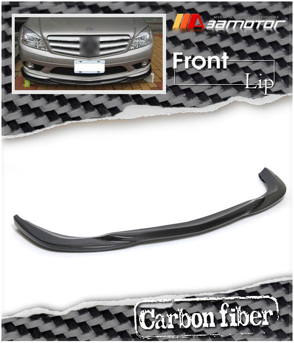 Carbon Fiber Front Bumper Lip Spoiler fit for 2004-2010 Mercedes W219 CLS55 / CLS63 AMG
