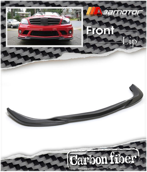Carbon Fiber Front Bumper Lip Spoiler fit for 2008-2010 Mercedes W204 C-Class Pre-facelift AMG