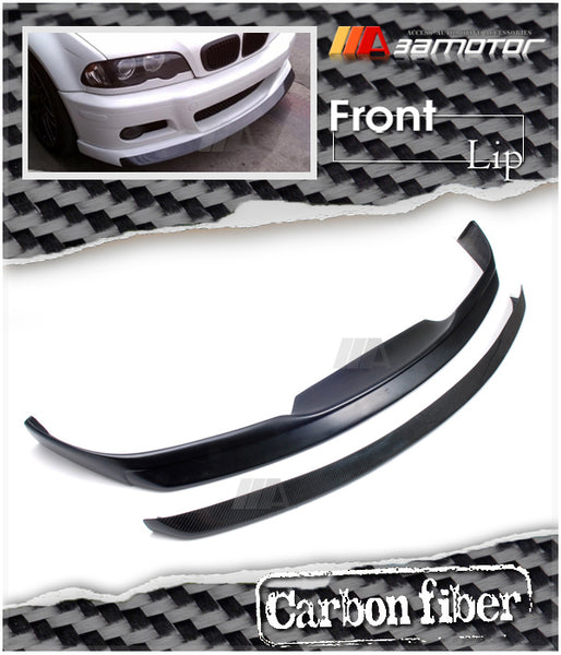 Carbon Fiber Front Bumper Lip Spoiler 2PCS fit for 2001-2006 BMW E46 M3