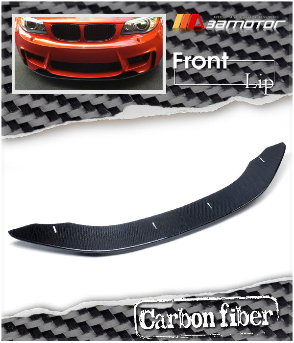 Carbon Fiber Front Lip Spoiler fit for 2008-2013 BMW E82 / E88 1-Series M Sport & 1M