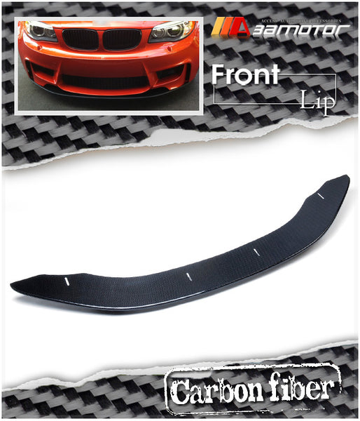 Carbon Fiber Front Lip Spoiler fit for 2008-2013 BMW E82 / E88 1-Series M Sport & 1M