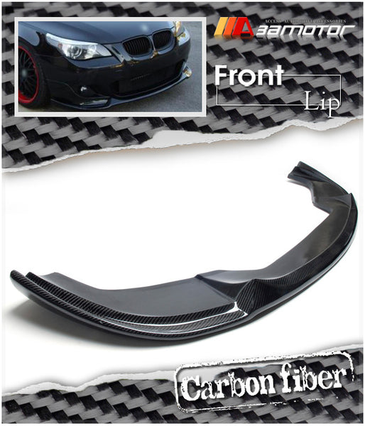 Carbon Fiber Front Bumper Lip Spoiler fit for 2004-2010 BMW E60 / E61 5-Series M Sport