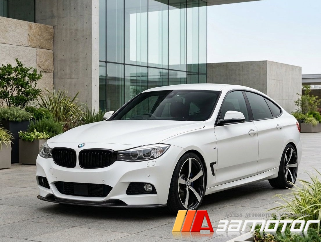 Carbon Fiber Front Bumper Lip Spoiler fit for 2014-2019 BMW F34 3-Series GT M Sport
