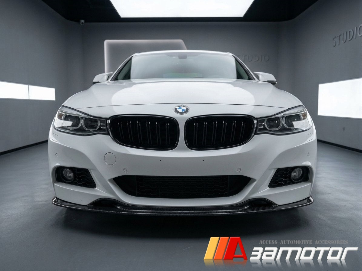 Carbon Fiber Front Bumper Lip Spoiler fit for 2014-2019 BMW F34 3-Series GT M Sport