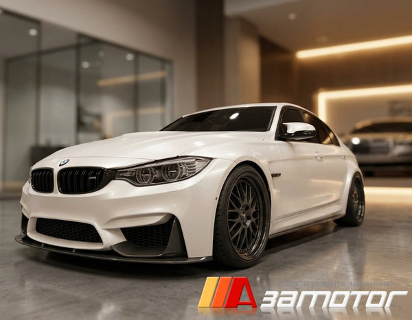 Carbon Fiber 3D Front Bumper Lip Spoiler fit for 2015-2020 BMW F80 M3 / F82 F83 M4