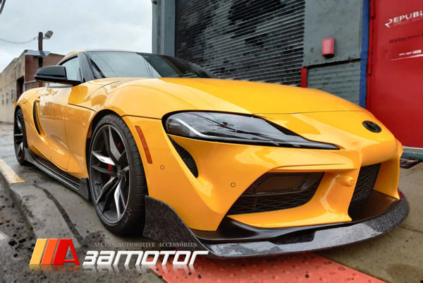 Carbon Fiber Front Bumper Spoiler Lip fit for 2020-2026 Toyota Supra GR A90 / A91 MK5