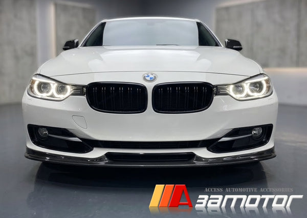 Carbon Fiber Front Bumper Lip Spoiler fit for 2012-2015 BMW F30 Pre-LCI 3-Series Sedan