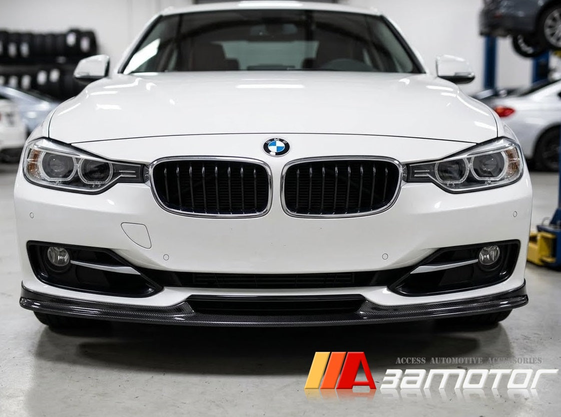 Carbon Fiber Front Bumper Lip Spoiler fit for 2012-2015 BMW F30 Pre-LCI 3-Series Sedan