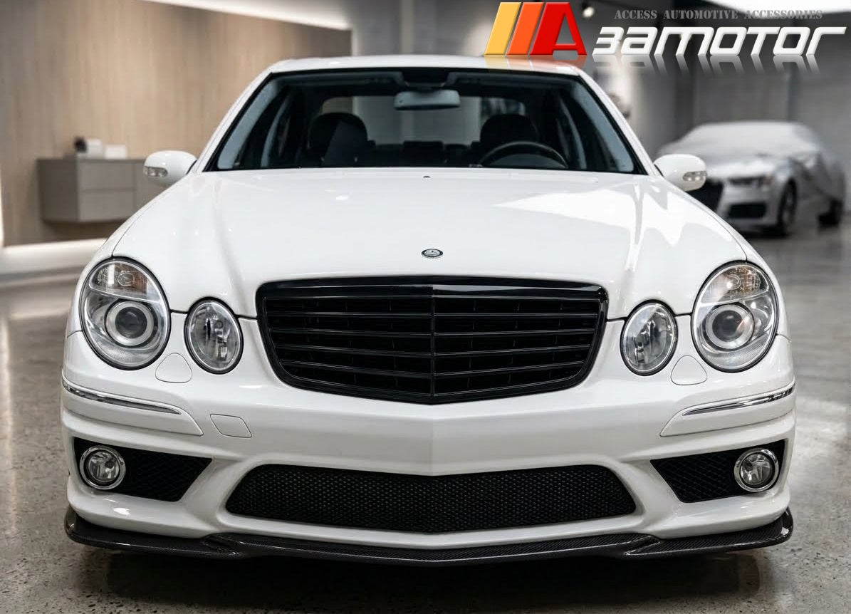 Carbon Fiber Front Bumper Lip Spoiler fit for 2007-2009 Mercedes W211 E63 Facelift AMG