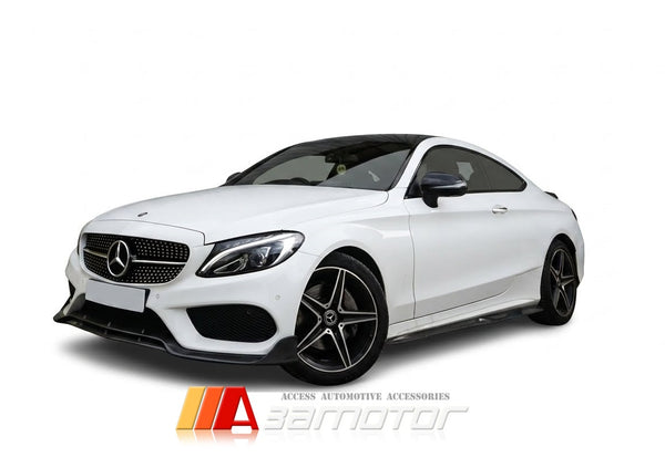 Carbon Fiber Front Bumper Lip Spoiler fit for 2015-2018 Mercedes W205 C-Class Sedan AMG