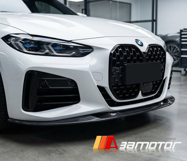 Carbon Fiber Front Bumper Lip Spoiler fit for 2019-2023 BMW G22 / G23 4-Series M Sport