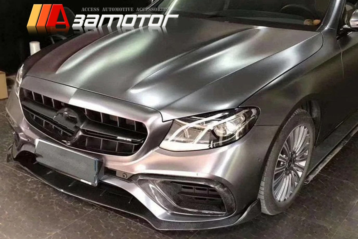 Carbon Fiber Front Bumper Lip Spoiler fit for 2017-2020 Mercedes W213 / S213 E63S AMG