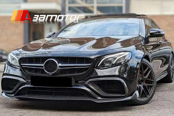 Carbon Fiber Front Bumper Lip Spoiler fit for 2017-2020 Mercedes W213 / S213 E63S AMG