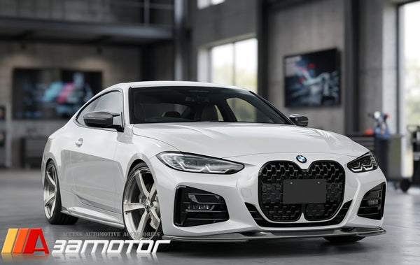 Carbon Fiber MP Front Bumper Lip Spoiler fit for 2019-2023 BMW G22 / G23 Pre-LCI 4-Series M Sport