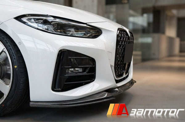Carbon Fiber MP Front Bumper Lip Spoiler fit for 2019-2023 BMW G22 / G23 Pre-LCI 4-Series M Sport