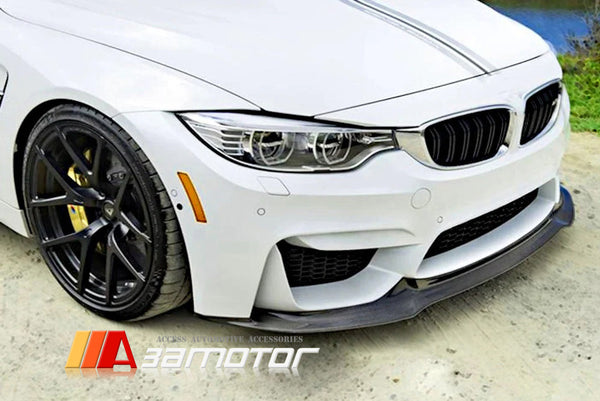 Carbon Fiber R Style Front Bumper Lip Spoiler fits 2015-2020 BMW F80 M3 / F82 F83 M4