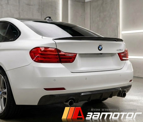 Carbon Fiber P Rear Trunk Spoiler Wing fits 2014-2020 BMW F36 4-Series Gran Coupe