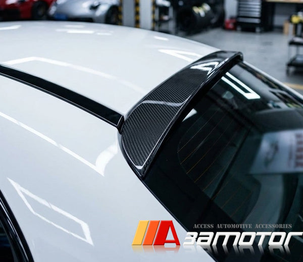 Carbon Fiber A Window Roof Spoiler Wing fits 2016-2021 Mercedes W205 C-Class Sedan