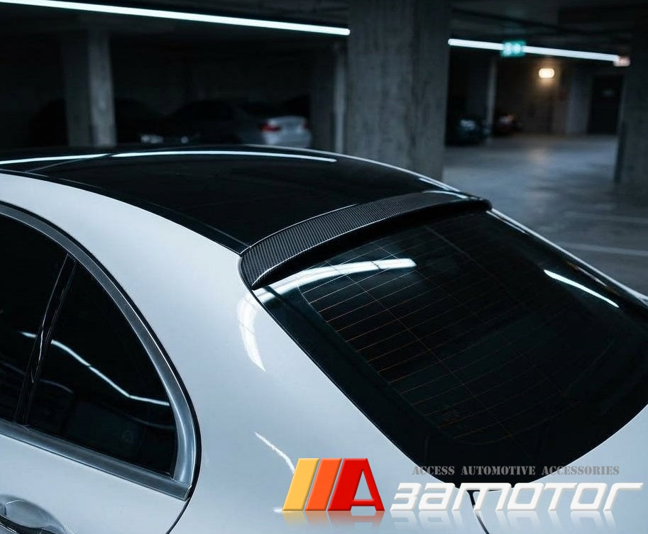 Carbon Fiber A Window Roof Spoiler Wing fits 2016-2021 Mercedes W205 C-Class Sedan