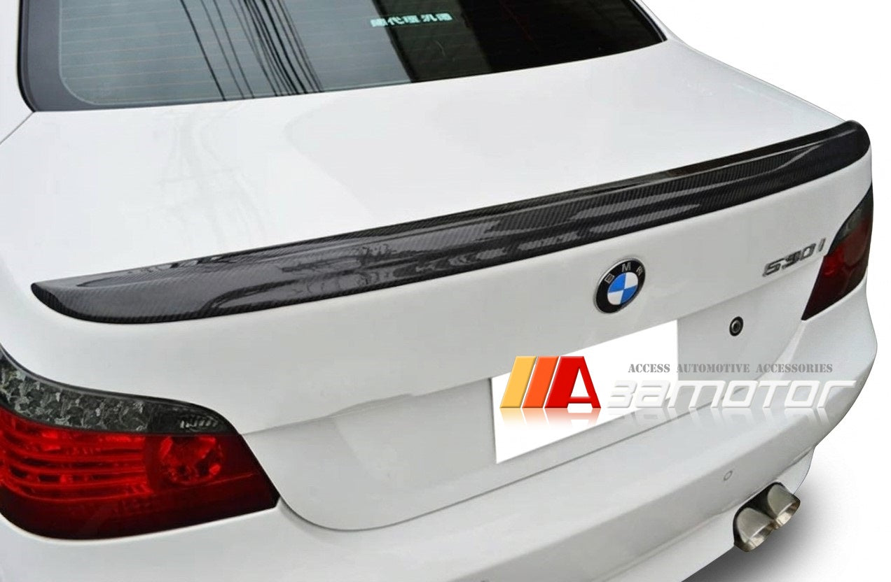 Carbon Fiber Rear Trunk Spoiler fits 2004-2010 BMW E60 5-Series Sedan and M5