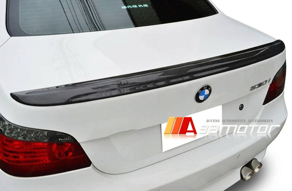 Carbon Fiber Rear Trunk Spoiler fits 2004-2010 BMW E60 5-Series Sedan and M5