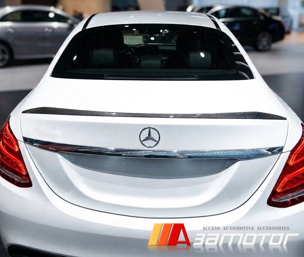 Carbon Fiber Rear Trunk Spoiler Wing C63 Style fits 2022-2026 Mercedes W206 C-Class Sedan