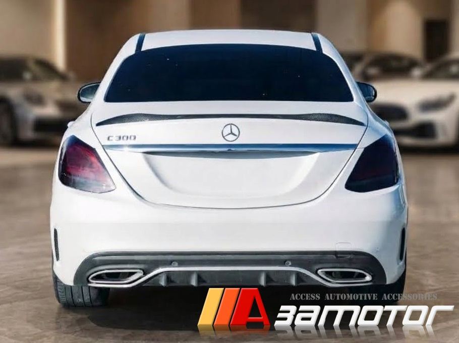 Carbon Fiber Rear Trunk Spoiler Wing C63 Style fits 2022-2026 Mercedes W206 C-Class Sedan