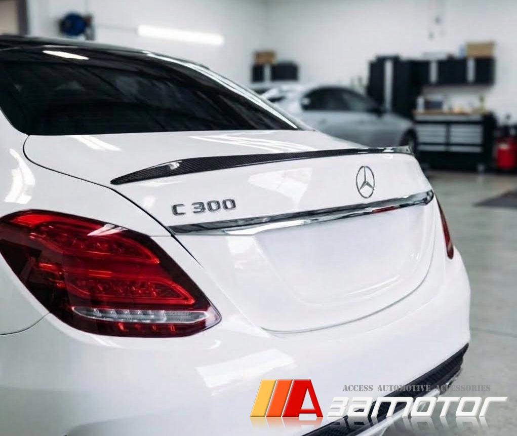Carbon Fiber Rear Trunk Spoiler Wing C63 Style fits 2022-2026 Mercedes W206 C-Class Sedan