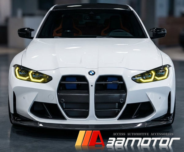 Dry Carbon Fiber Front Kidney Grilles Set fit for 2021-2026 BMW G80 M3 / G82 G83 M4