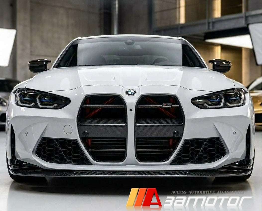 Dry Carbon Fiber Front Kidney Grilles Set fit for 2021-2026 BMW G80 M3 / G82 G83 M4