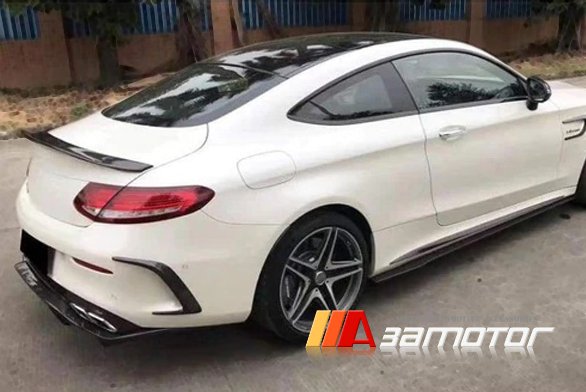 Carbon Fiber Rear Bumper Vent Canards Set fit for 2015-2021 Mercedes C205 C63 AMG Coupe