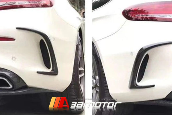 Carbon Fiber Rear Bumper Vent Canards Set fit for 2015-2021 Mercedes C205 C63 AMG Coupe