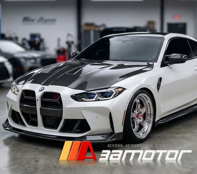Dry Carbon Fiber CSL Front Bumper Grille fit for 2021-2026 BMW G80 M3 / G82 G83 M4 with ACC