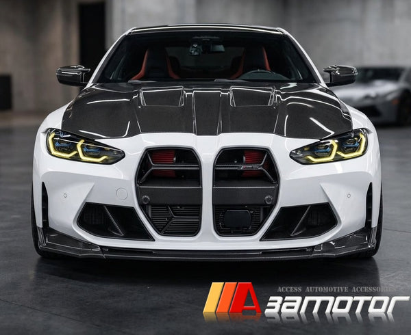 Dry Carbon Fiber CSL Front Bumper Grille fit for 2021-2026 BMW G80 M3 / G82 G83 M4 with ACC