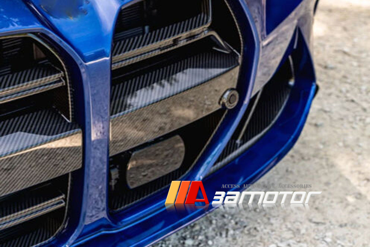 Dry Carbon Fiber CSL Front Bumper Grille fit for 2021-2026 BMW G80 M3 / G82 G83 M4 with ACC