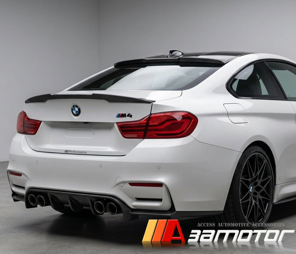 Carbon Fiber Roof Window Spoiler V Style fits 2014-2020 BMW F82 M4 / F32 4-Series
